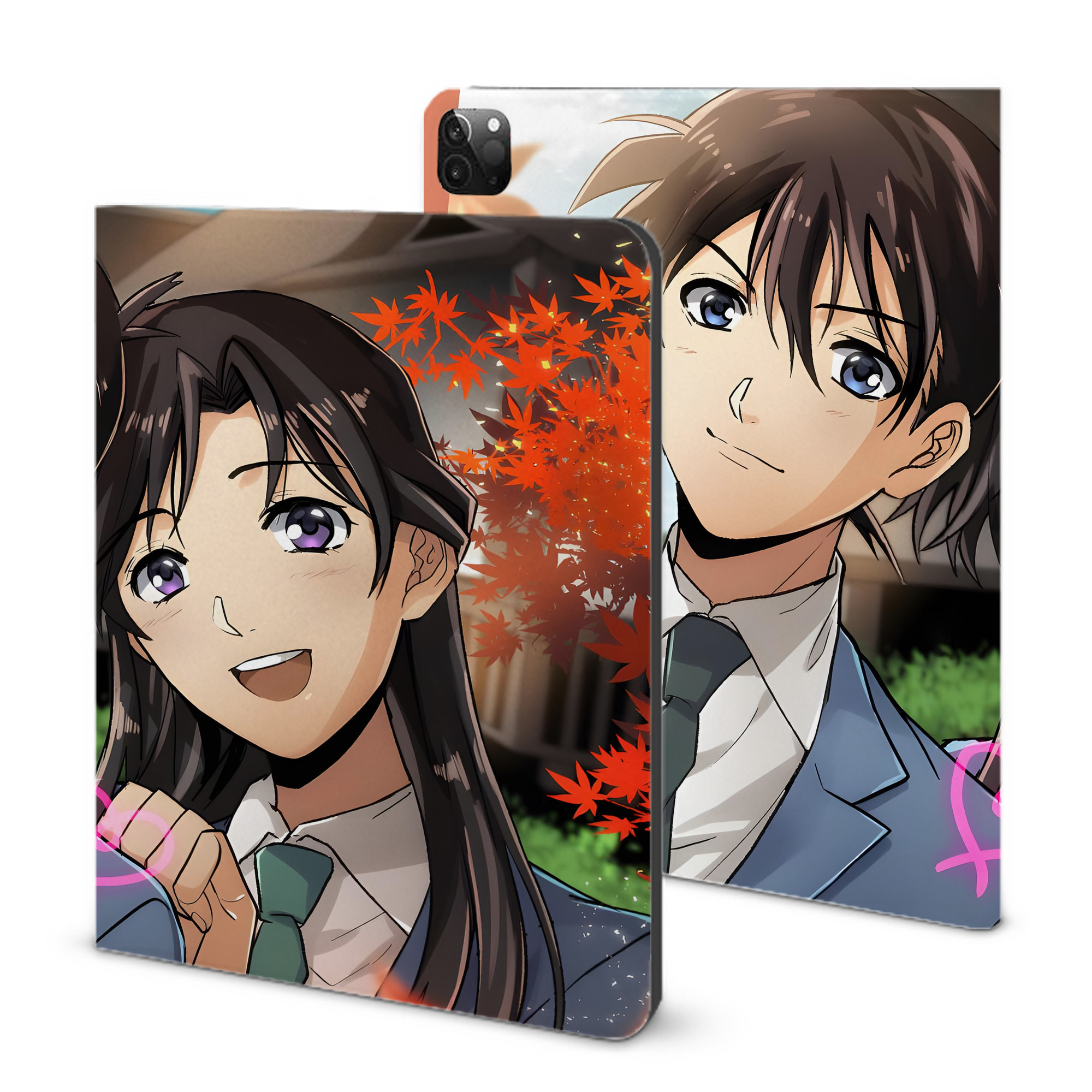 （画像用） 名探偵コナン Detective Conan IPadケース ペンホルダー付き ブックスタイルデザイン